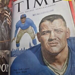 Vintage TIME Magazine Bound Volume Sept-Dec 1959 Hardcover Tan Canvas Spine